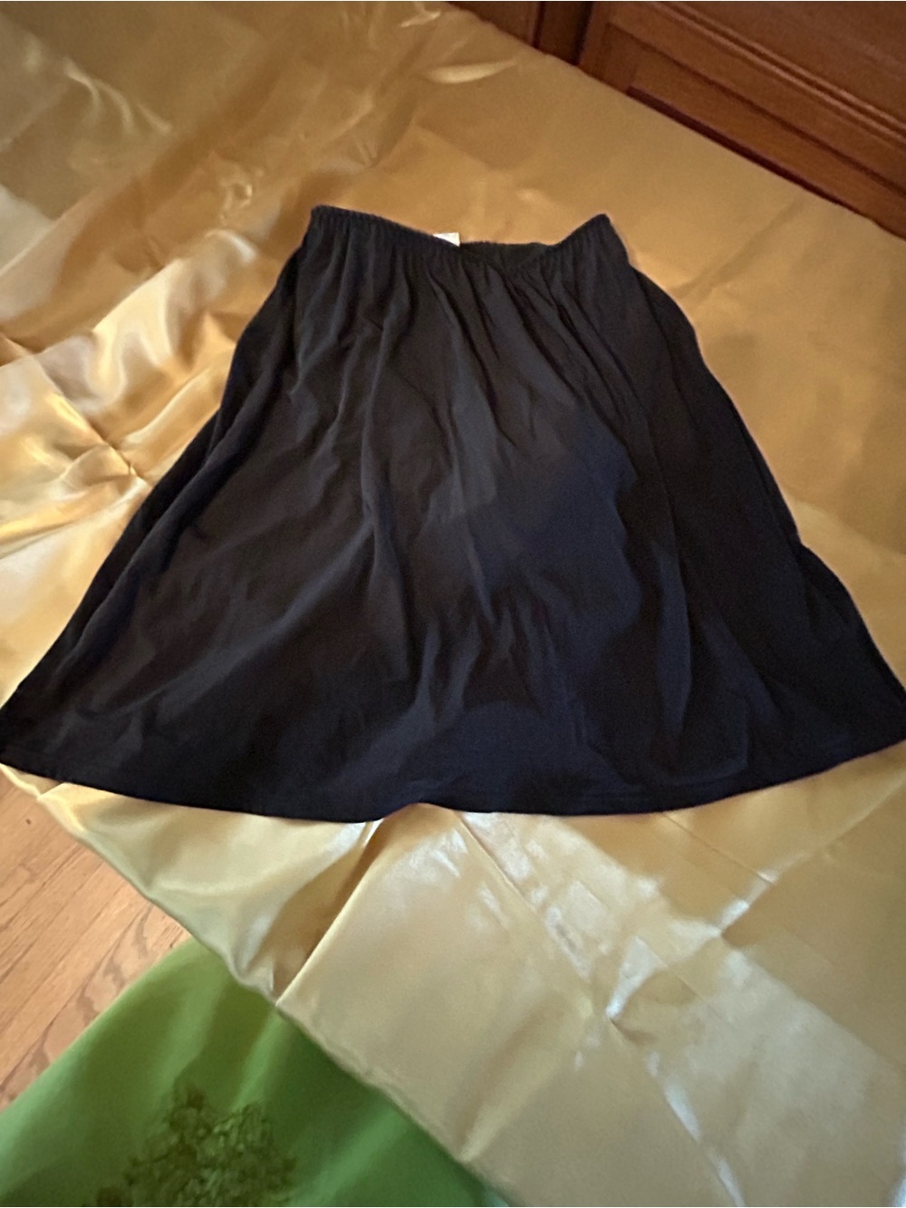 Black short slip with panty